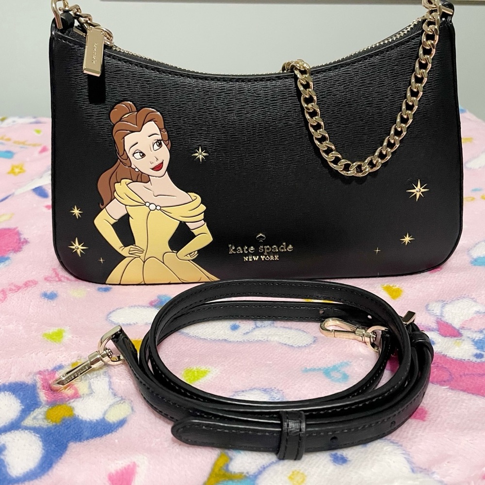 kate spade Black Belle Shoulder Bag with Gold Chain